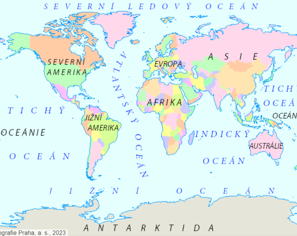Politická mapa světa online